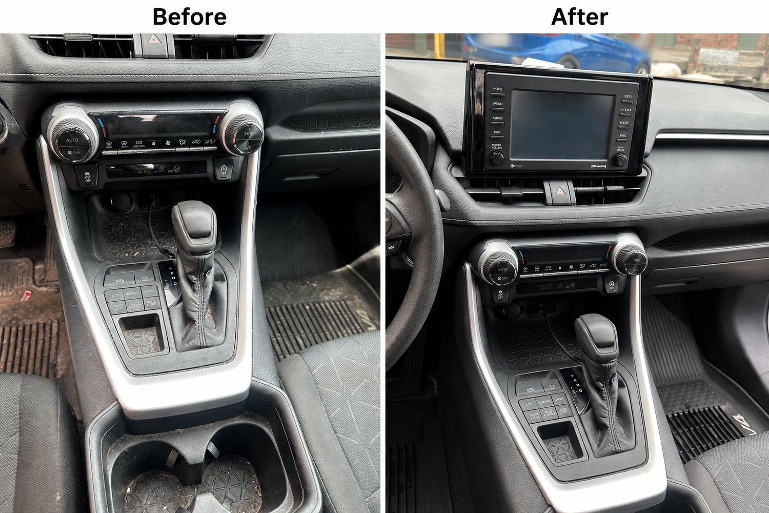Center console and dashboard refresh before and after