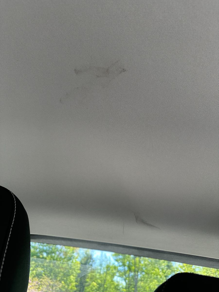 Before Headliner spot cleaning